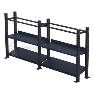 Купить Модульный стеллаж для гантелей, гирь и медболов 2580х430х1200 (2 секции) в Цивильске 
