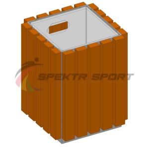 Купить Урна металлическая в деревянной обрешетке SP МФ400 в Цивильске 