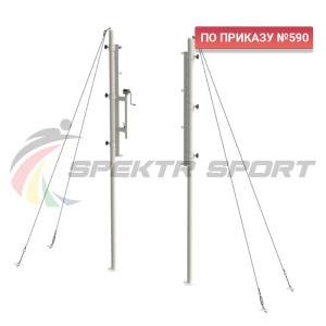 Купить Стойки волейбольные универсальные на фланцах и растяжках в Цивильске 