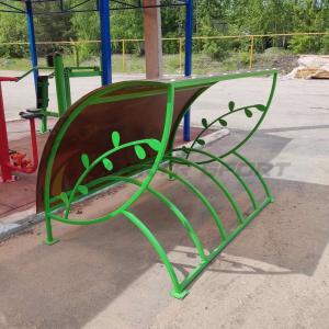Купить Велопарковка крытая, с веточкой, цв. зеленый в Цивильске 